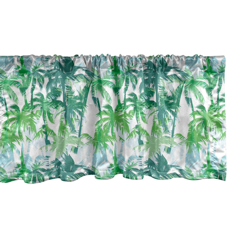 Ensemble de 2 cantonnières Ambesonne Palm Leaf, L 42 po x L 18 po