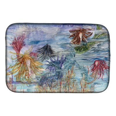 Tapis de séchage fantaisie sirène abstract water
