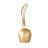 Metal Vintage Rustic Indoor Outdoor Gold Decorative Bells With Brown Jute Rope And Canvas Drawstring Tote Set