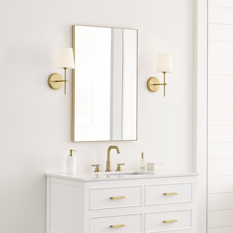 Baker 1 - Light Bath Sconce, Satin Brass, No