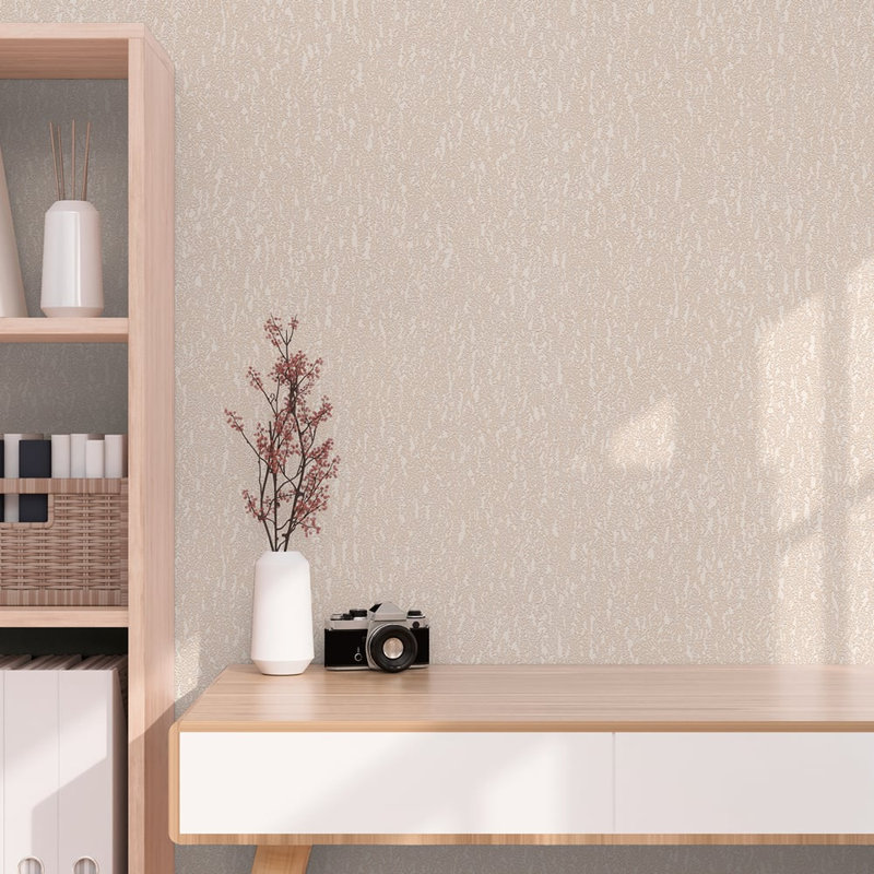 Hygge Home Collection Soft Plaster Motif Wallpaper Roll, Yellow