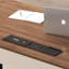 Bureau d'écriture avec tiroirs brun noisette + blanc beige + bois manufacturé rectangulaire noir-1848403662
