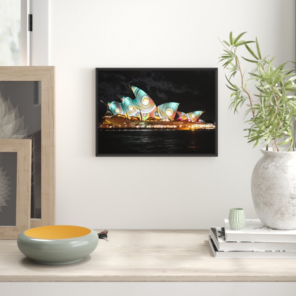 Gerahmtes Wandbild Sydney Opera House Pfauenaugen