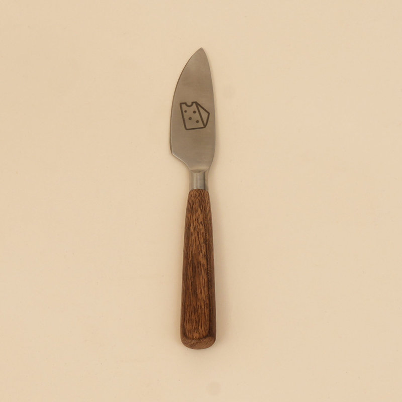 Ensemble de 3 couteaux à fromage en acier inoxydable avec manches en bois de manguier