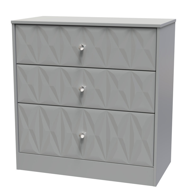 77cm W 3 - Drawer Chest of Drawers, Grey