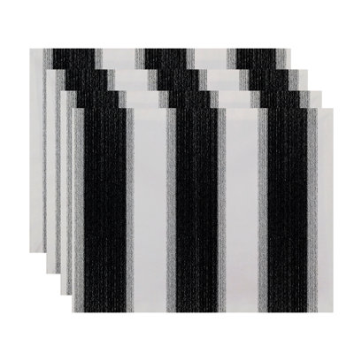 Apsara Polyester Striped Rectangle Placemat