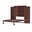 Lit escamotable avec 2 armoires et tablette de rangement - noyer-971176727