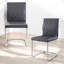 Chaise d'appoint rembourrée Extli en gris (ensemble de 2)