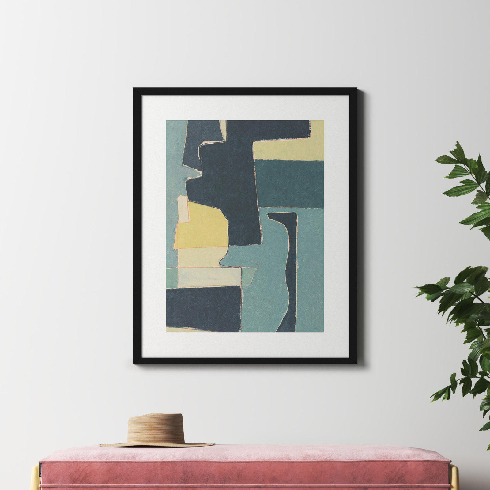 Blue Note II by Rob Delamater., Noir Black Framed Paper, 41.38" H x 33.38" W x 0.88" D
