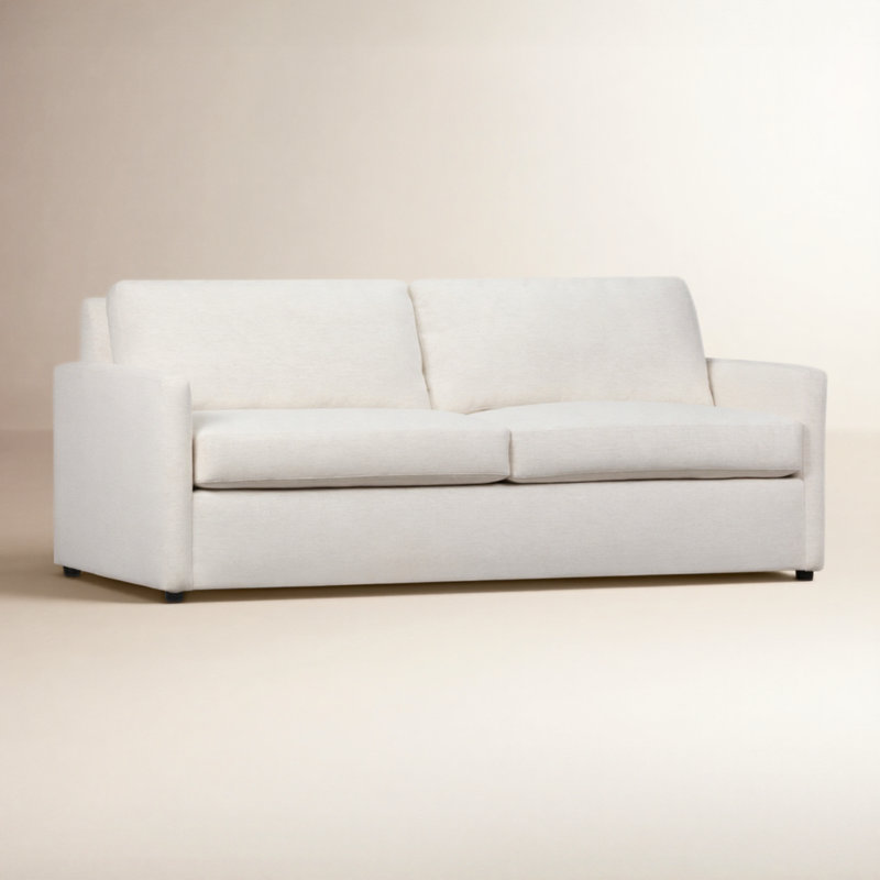 Damari 84" Upholstered Queen Sleeper Sofa, Nomad Snow Crypton® Chenille