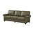 Taupe Faux Leather Living Room , Solid Wood & Metal Construction, Comfortable Footrest, 6 Legs Stability, Silver Nails , Storage Function, Easy Assembly Process Classic Settee, High Elasticity