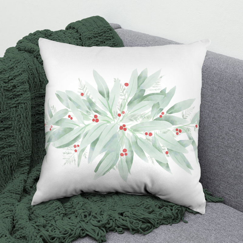 Floral and Abstract Throw Pillow