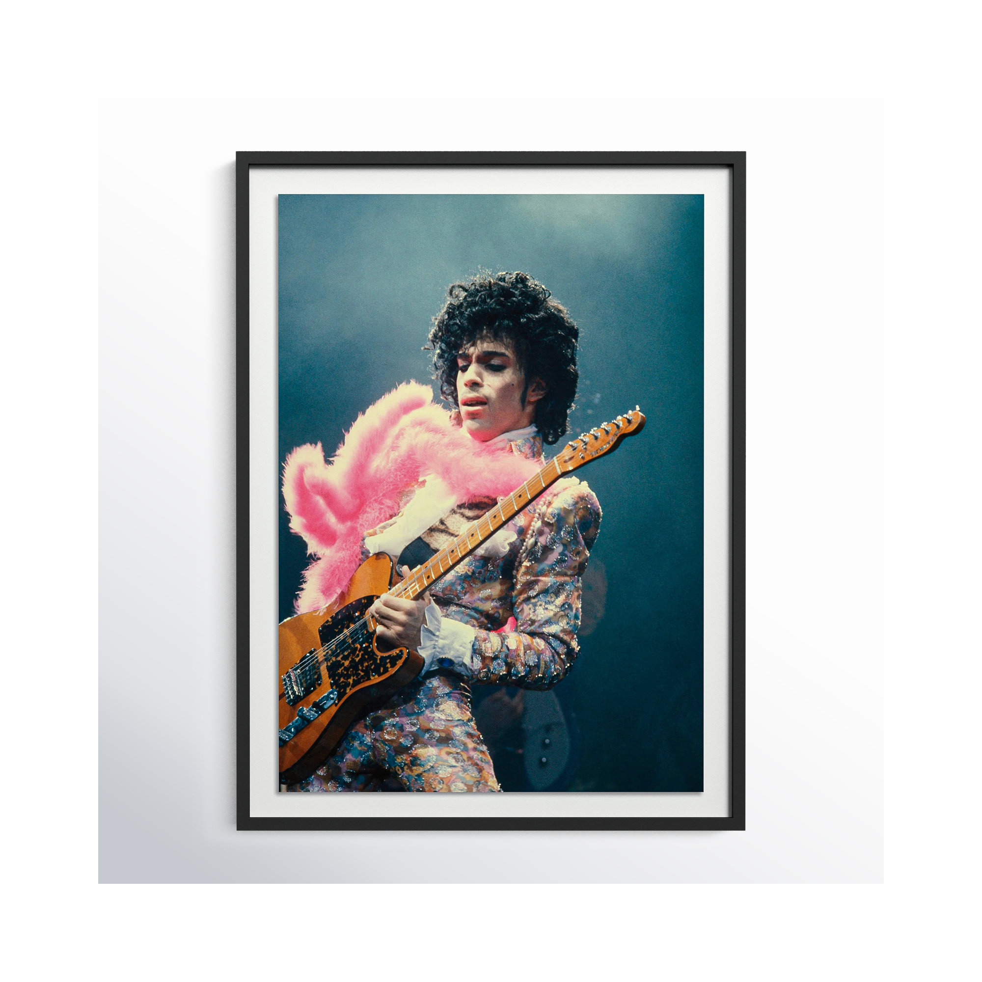 Prince Live At The Forum by Getty Images, 48" H x 36" W, Black Framed