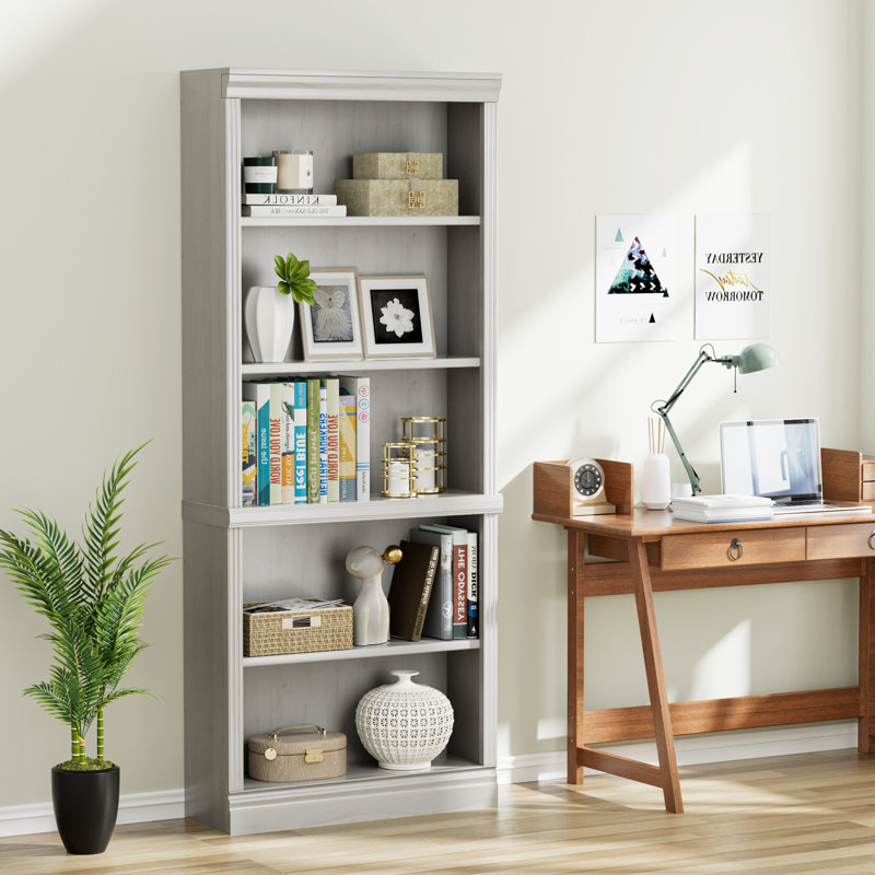 Chyenna 71.25'' H Bookcase With 5 Display Storage Shelves, White