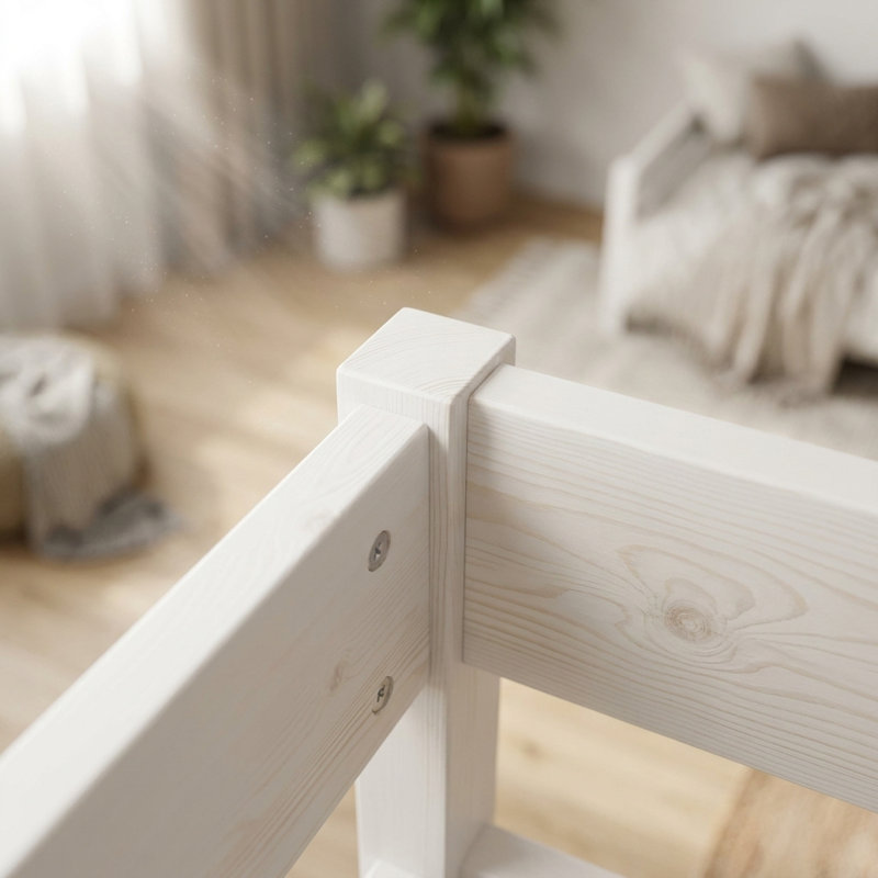 Lit superposé Benedict Kids avec escalier et tiroirs de rangement, fabrication en bois massif pour les chambres amusantes et organisées