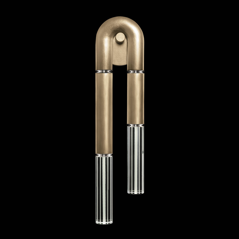Antonia LED Flush Mounted Sconce, Gold Leaf/Nickel