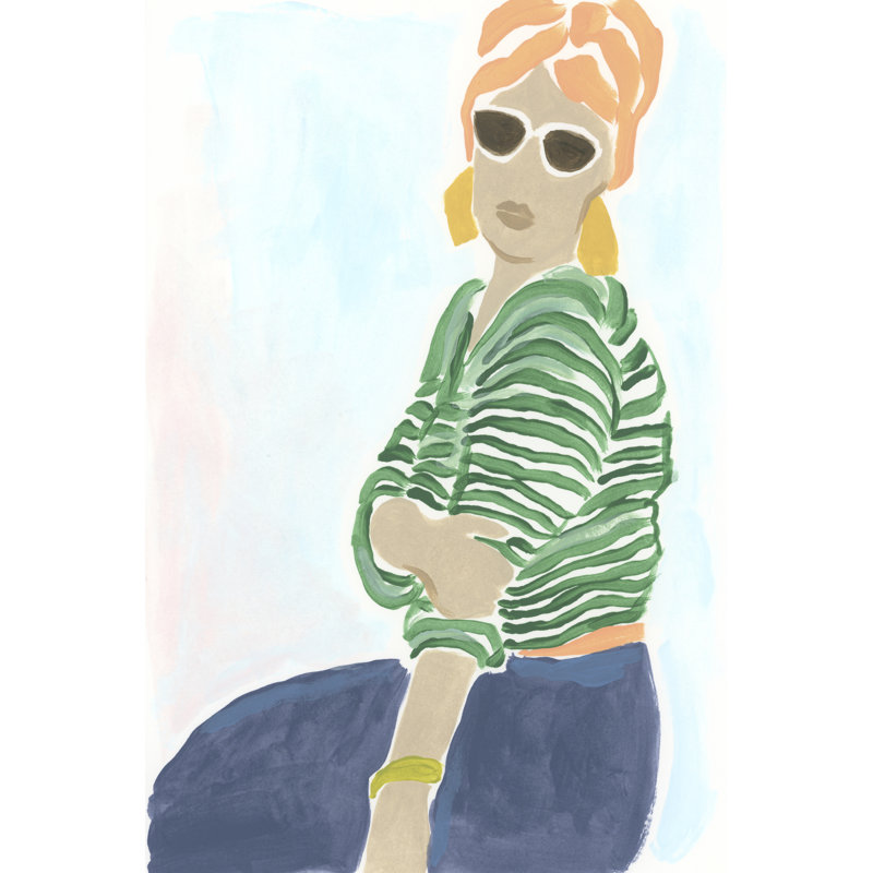 Colorblock Fashion Plate II by June Erica Vess - Wrapped Canvas Print, 46 cm H x 30 cm W