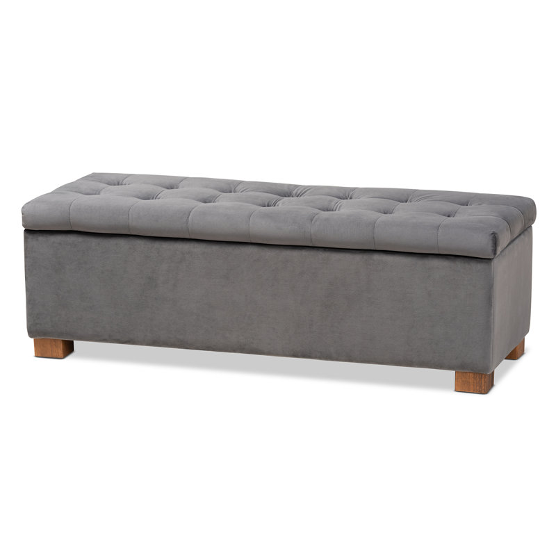 Mesina Upholstered Ottoman, Gray