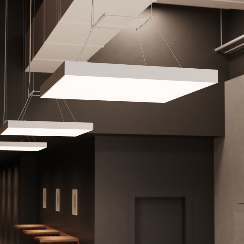 Lustre carré l 24 po Pi LED, 3 500K