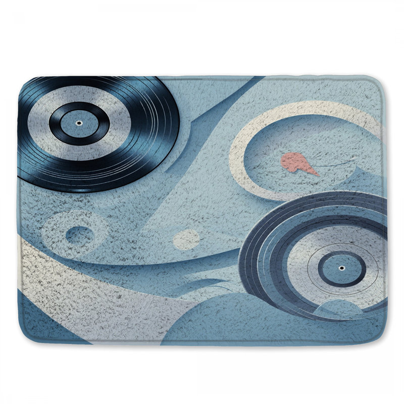 Tapis de bain en vinyle, 24in W x 17in L