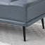 55 po de largeur de banc de lit en similicuir recouvert de tissu avec table d'appoint, canapé pivotant à 360 degrés, repose-pieds de vestibule, banc de fenêtre avec pieds en métal pour chambre à coucher, salon-1153302370