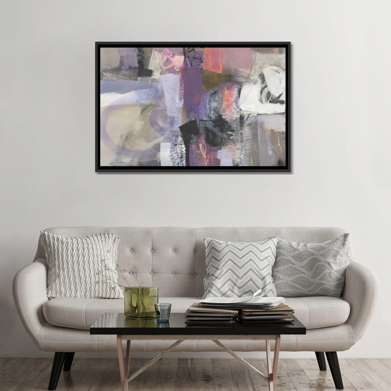 « tempo fa », impression sur toile, H 18 po x l 26 po x P 1,5 po, Toile avec cadre noir, Pas de tapis
