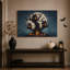 «Spooky Treehouse Under Full Moon With Pumpkins», art mural sur toile d'Halloween-2106282613