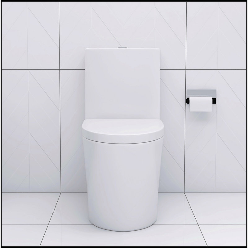 Toilette allongée une pièce - blanc