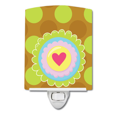 Heart Flower Ceramic Night Light