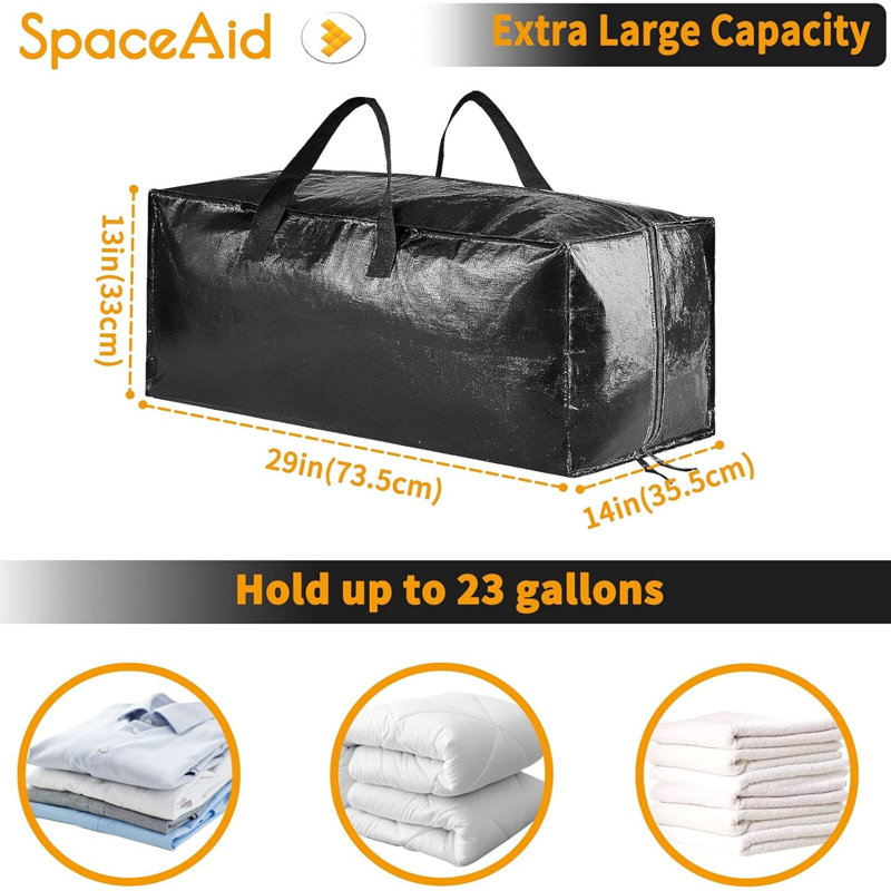 Brayden Studio Polypropylene (PP) Storage Tub & Tote, Black