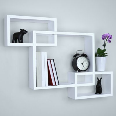 Étagère murale décorative en forme de boîtes carrées imbriquées