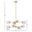 Lustre en métal 8 lumières avec ampoules sphériques dorées / transparentes Voir ci-dessous