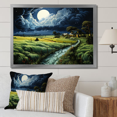 " Green Stormy Encounter Pastoral "