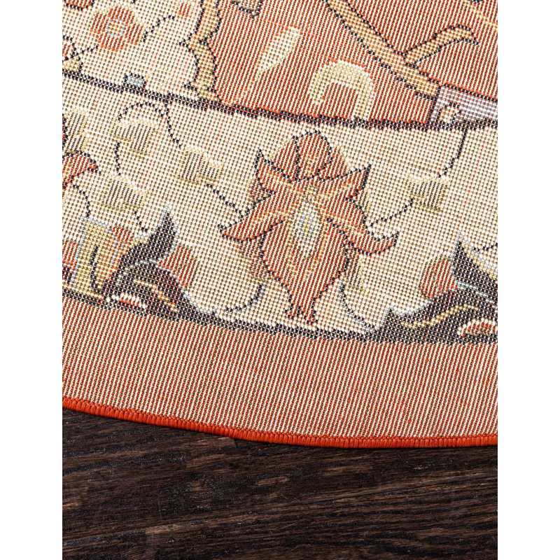 Britannia Floral Indoor Rug, Round 7'10"