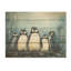 Minimalims Penguins Parade - Art mural en bois de pingouin sur bois de pin naturel-101402935