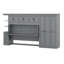Lit escamotable simple avec bureau, lit mural pliable en bois multifonctionnel avec garde-robe, tiroirs et armoire-1294626244