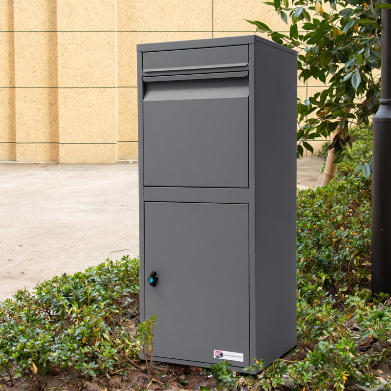 Boîtes de livraison de colis pour l'extérieur, gris