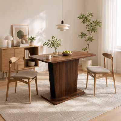 Modern Extendable Rectangular Dining Table for Small Spaces