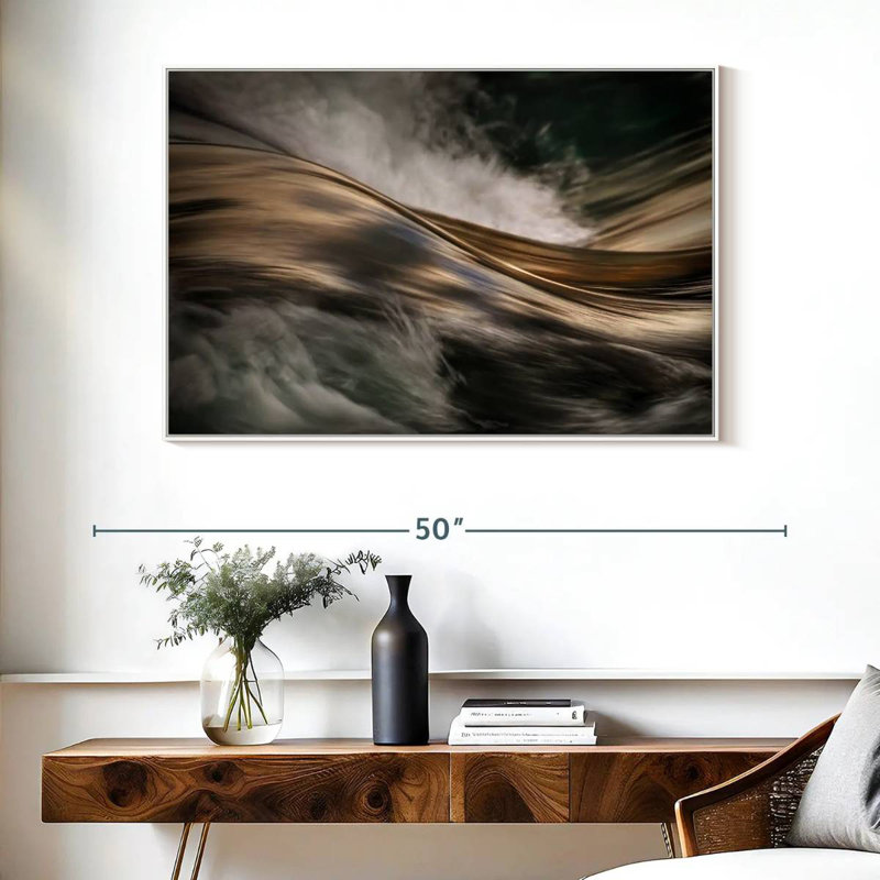 Bronze, Cadre flottant blanc, 40 po x 27 po