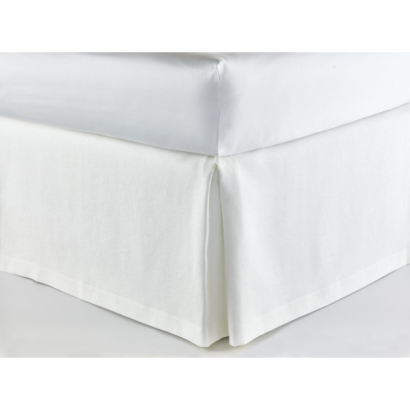 Soprano Paneled Bed Skirt, King, White