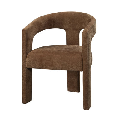 Brown Linen Arm Chair (Set of 2)