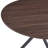 Cann 47.2" Wood Grain Round Dining Table With 4 Brown Fabric Upholstered Chairs Dining Set For Modern Kitchens, Dining Room, Living Room