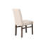 5 pièces de style transitionnel Mid-Century avec table rectangulaire en bois de 48 po et 4 chaises rembourrées en mélange de lin, finition vieillie: conception en chêne pour une atmosphère détendue-1352837346-1352837349