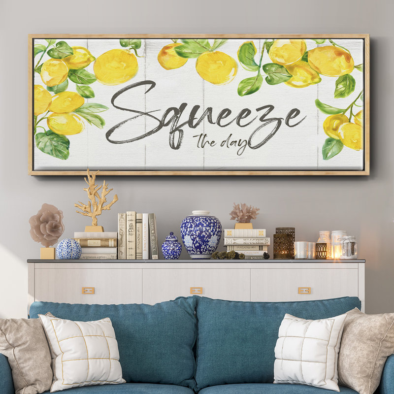 Lemon Squeeze - toile encadrée, H 12 po x l 30 po