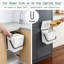 Poubelle sous l'évier avec couvercle, petite poubelle murale pour la cuisine et la salle de bain, seau à compost anti-odeurs, conception peu encombrante, lavable au lave-vaisselle-123441185