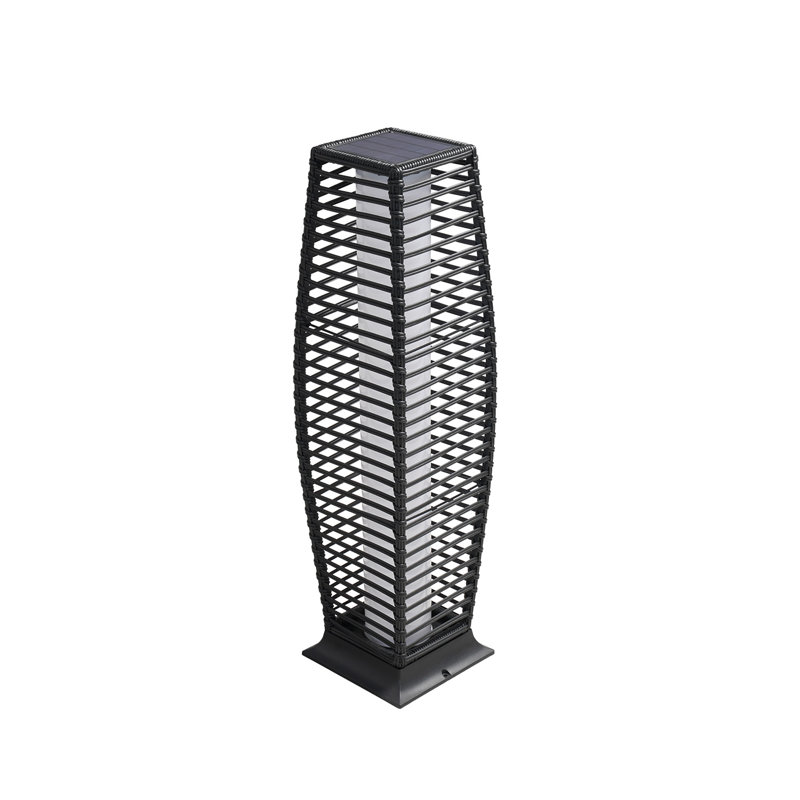 Freida Solar Powered Wicker Floor Lamp, 31" H x 8.3" W x 8.3" D