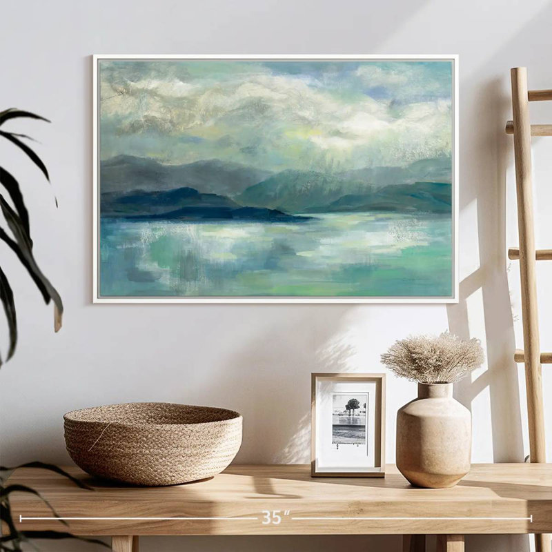 Tôt le lever du soleil, Cadre flottant blanc, 13 po x 9 po