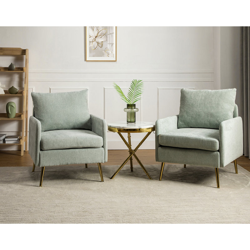 Werner 27.3" W Polyester Armchair, Sage Polyester