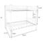 Lit superposé en métal Twintwin en blanc. Meuble peu encombrant. Cadre robuste, silencieux. Assemblage facile. Sous Rangement pour les biens, sauvez votre chambre. Structure solide,