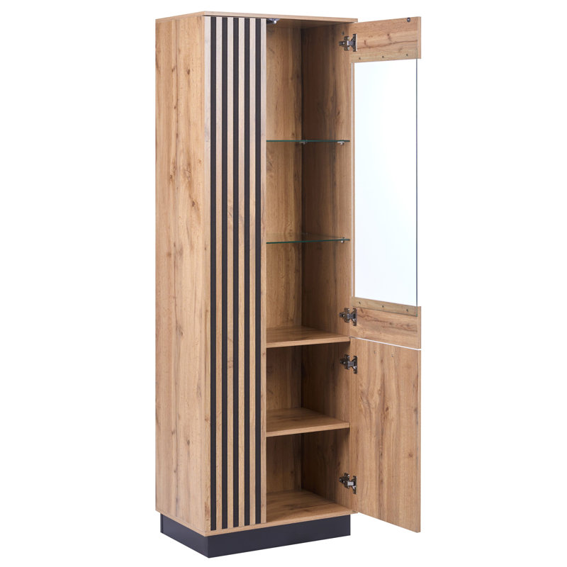 Tanay Glass and Iron 60 cm W Display Cabinet
